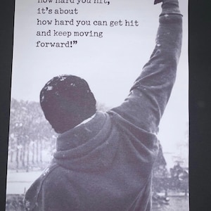 Rocky Balboa Quote premium T-Shirt in Mens sizes S-3Xl in White or Black! Printed on Kirkland brand T-Shirts!