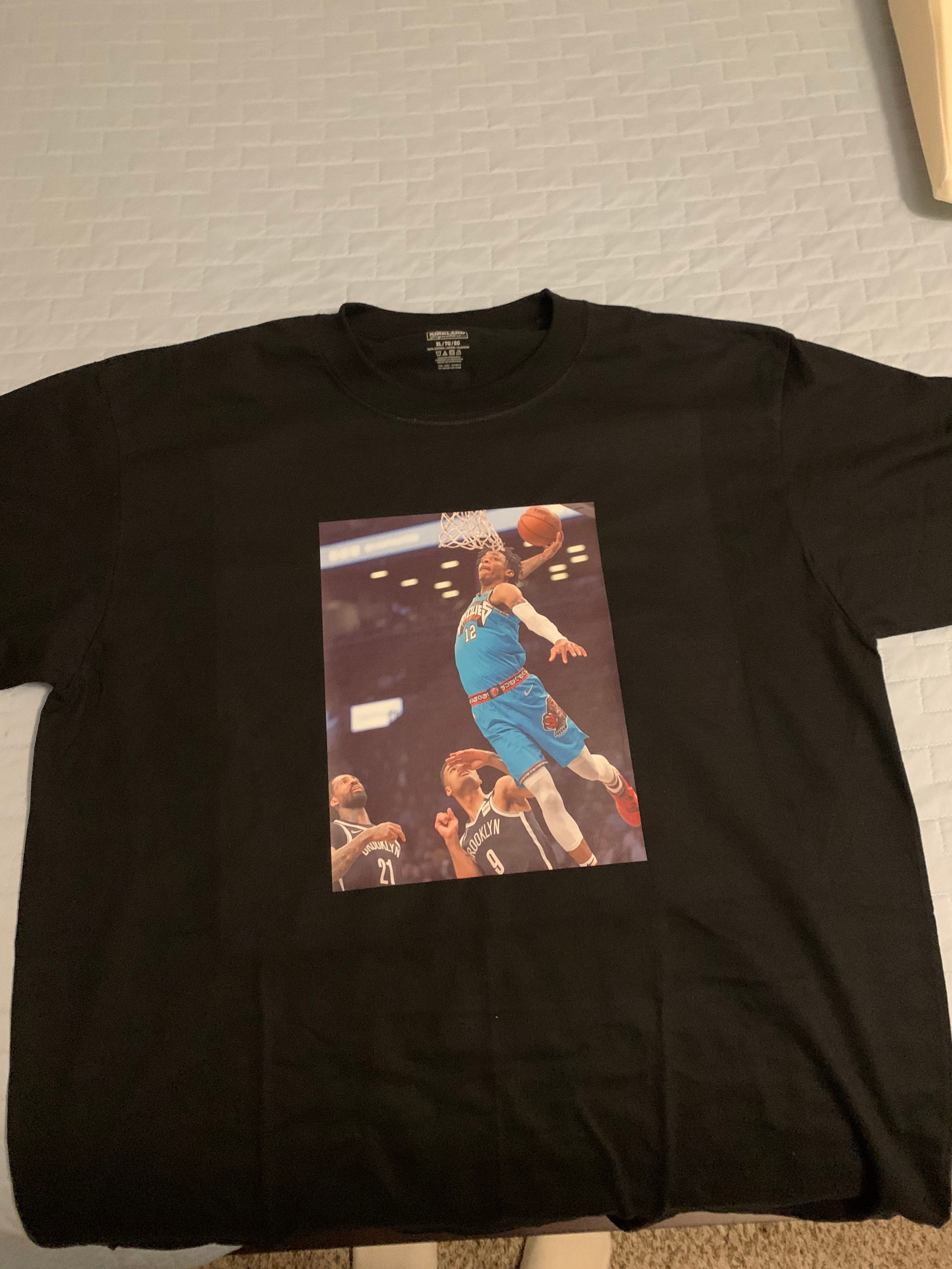 Ja Morant Teal Jersey Dunk premium T-Shirt in Taglie Uomo S-3XL in