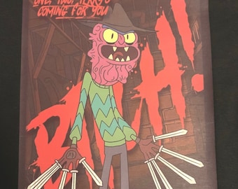 Scary Terry from Rick & Morty premium T shirt in Mens sizes S-3XL in black or white! Printed on Kirkland brand T-Shirts!
