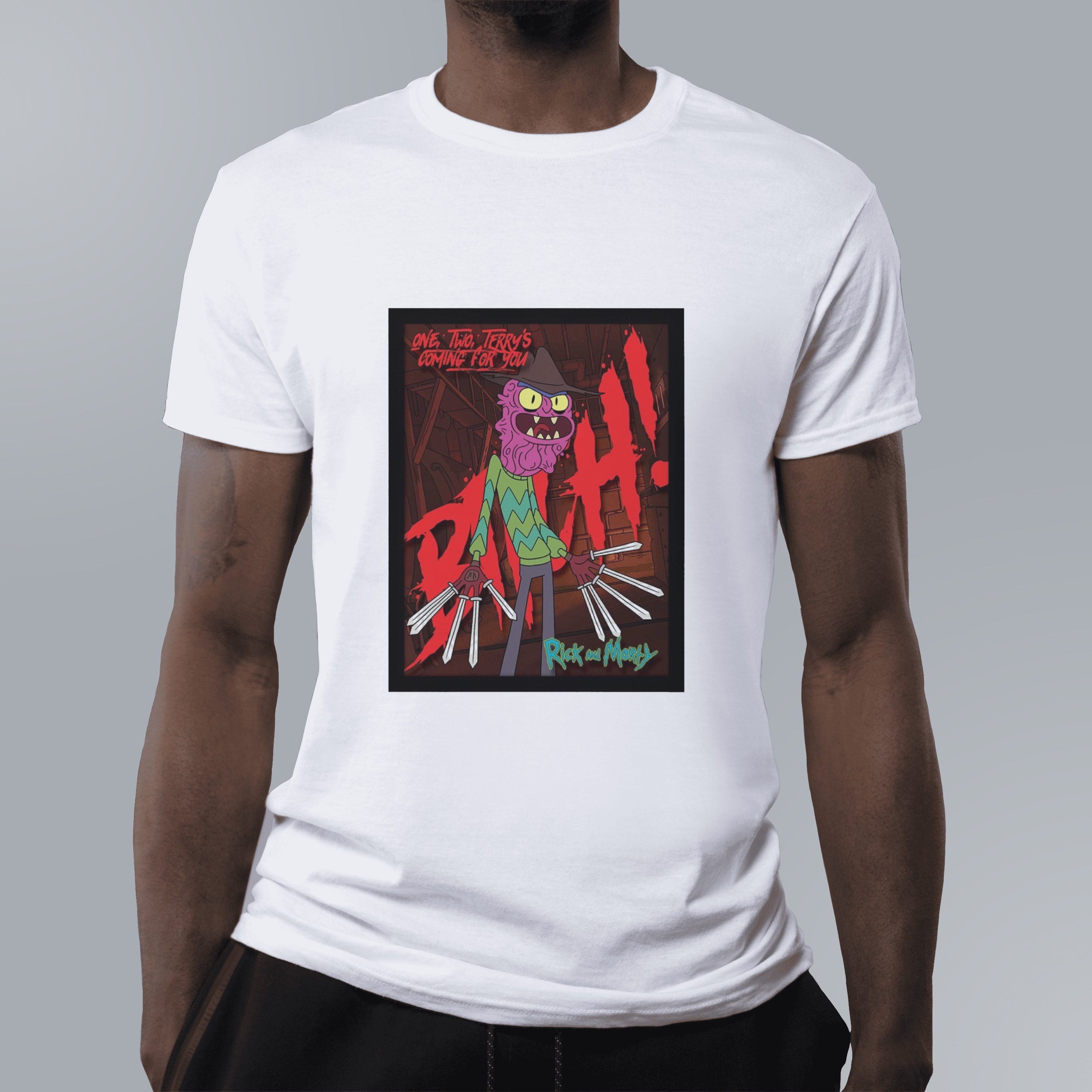 Scary Terry From Rick & Morty Premium T Shirt in Mens Sizes 