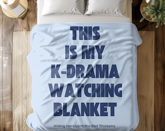 This is My Kdrama Watching Blanket, Korean Drama Gift, Korean Finger Heart, K-drama Lover Addict Era, Kdrama Blanket Gift, Kpop Fan Merch