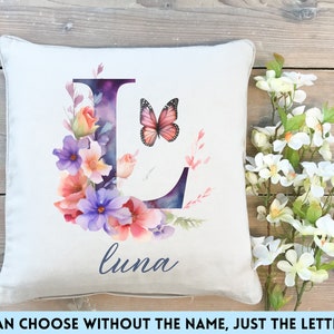 Personalized Monogram Pillow Cover, Custom Name Pillow, Initial Letter Customized Gift, Housewarming, Birthday Gift, Bachelorette Party Case