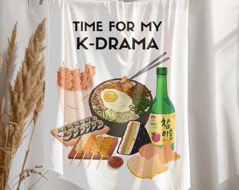 Kdrama Blanket, Personalized Korean Drama Fan Merch Gift, In My K-Drama Era, Kdrama Watching Blanket, Korean Drama Addict, Kdrama Mama Lover