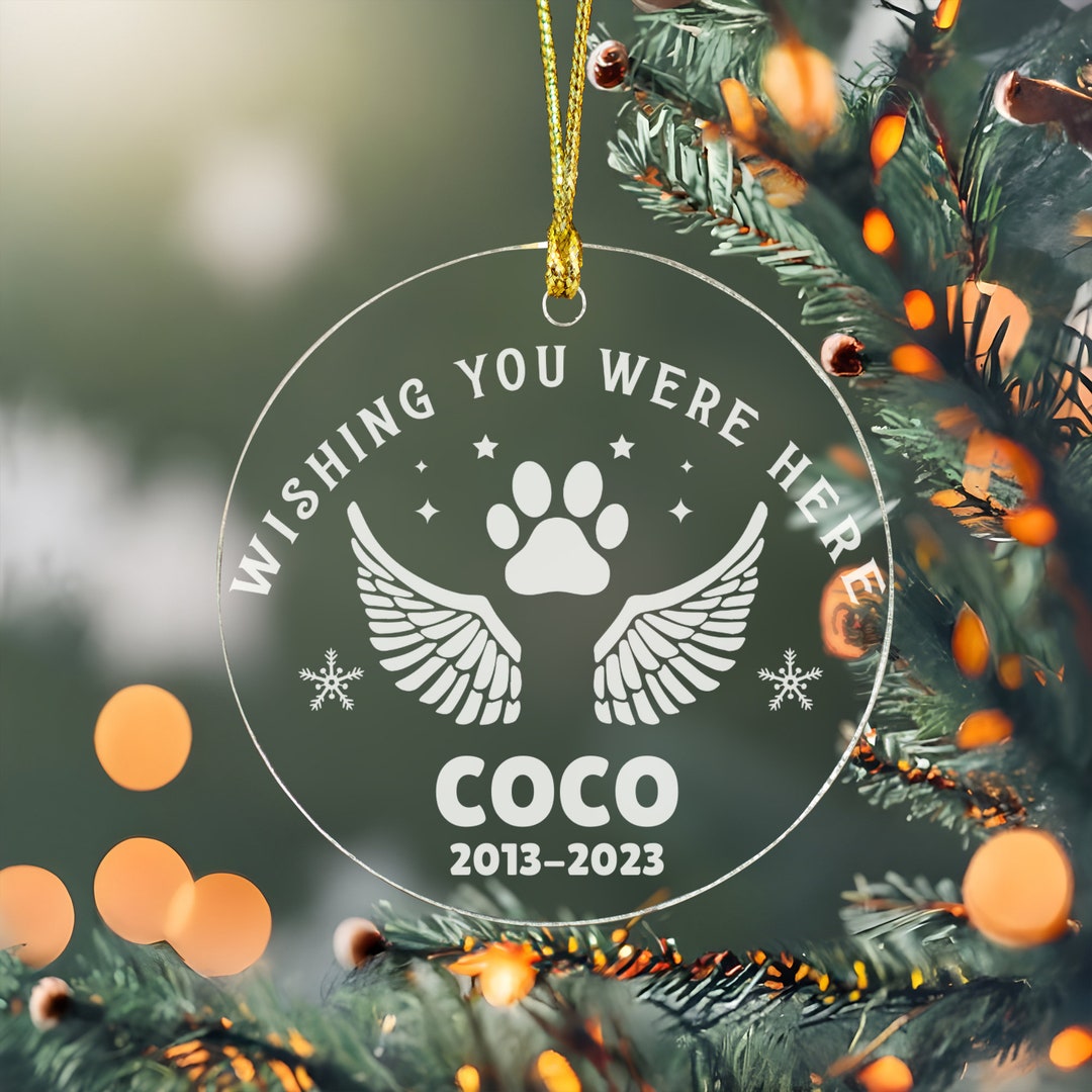 Christmas Pet Memorial Acrylic Ornament, Cute Family Cat Dog Ornament ...