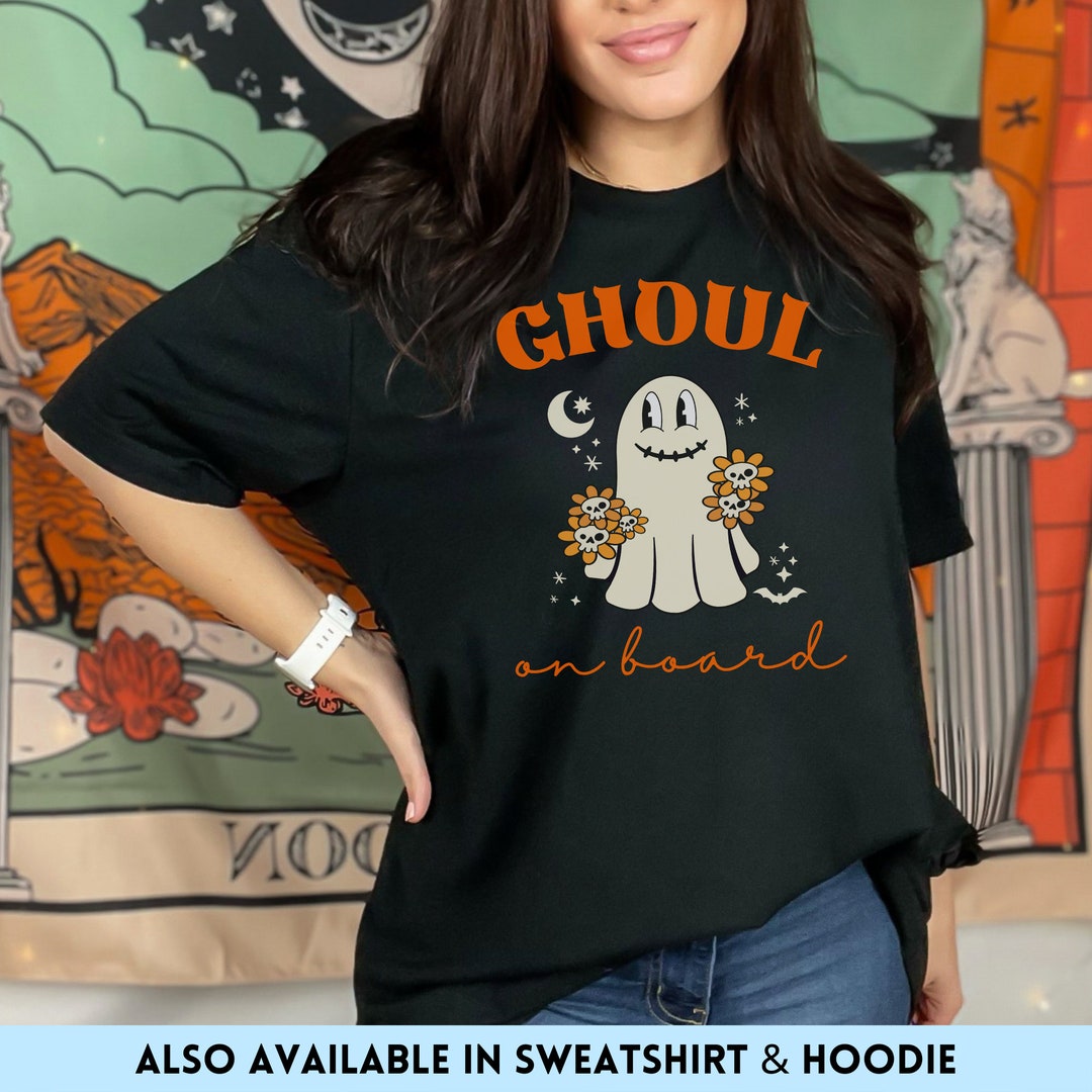 Funny Halloween Pregnancy Announcement Shirt Retro Ghost Etsy