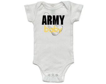 Army Baby * short sleeve patriotic baby onesie * 100% certified organic cotton * Made in the USA * Baby Patriot