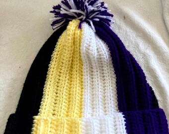 Nonbinary crochet beanie