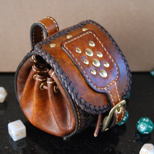 Leather Dice Bag, Dice Pouch, Medieval Coin Purse