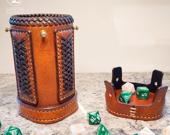 Leather Dice Cup With Lid