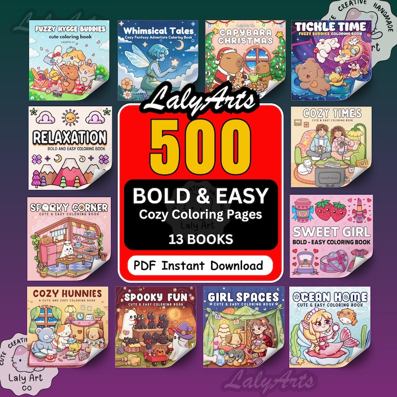 Libro para colorear acogedor: 500 páginas para relajarse (descarga en PDF) imagen 1