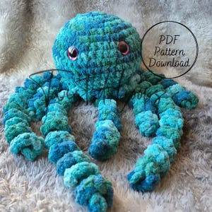 Jellyfish crochet pattern, pdf crochet pattern, no sew crochet jellyfish pattern
