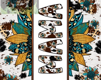 Funda para vaso con estampado de vaca "Mama"