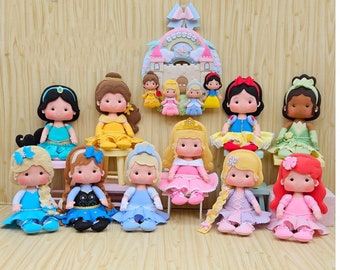 Princess dolls , Hand made princess stuff doll, Princess accessories, Princess nursery decor