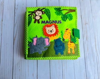 Personalized Busy Book| Quiet Book| Montessori Book| Felt Book| Sensory Book| Toddler Activity Book