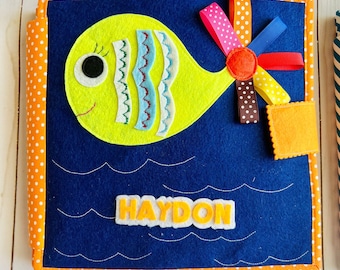 Personalized Busy Book| Quiet Book| Montessori Book| Felt Book| Sensory Book| Toddler Activity Book