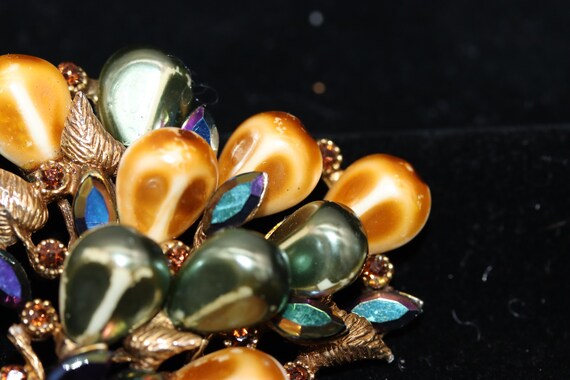 Vintage Unsigned 1940s Miriam Haskell Brooch Pin … - image 6