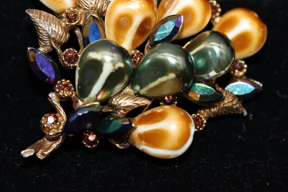 Vintage Unsigned 1940s Miriam Haskell Brooch Pin … - image 5