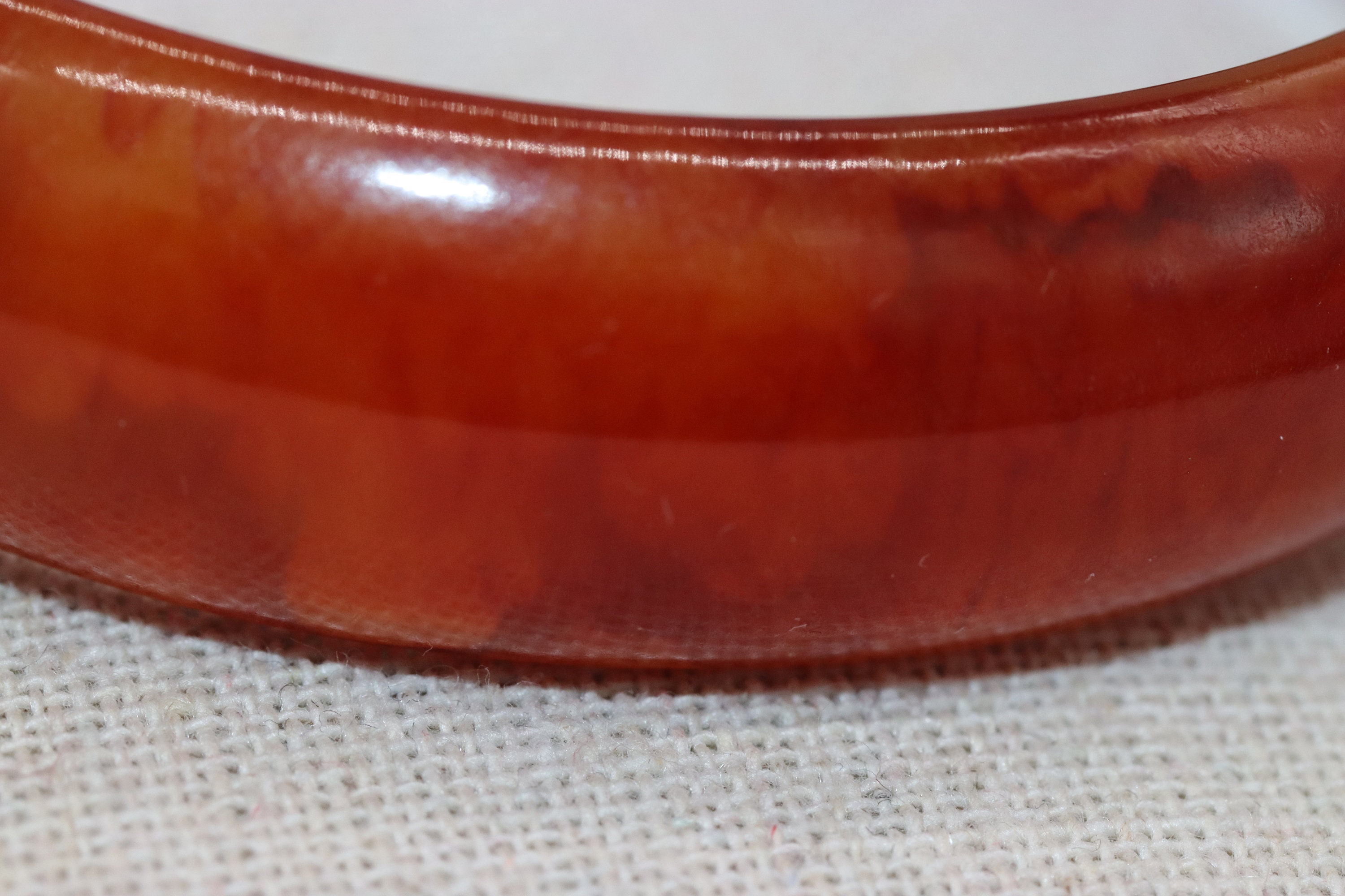 Vintage Bakelite 3/4 Rootbeer Bangle Bracelet Tested With