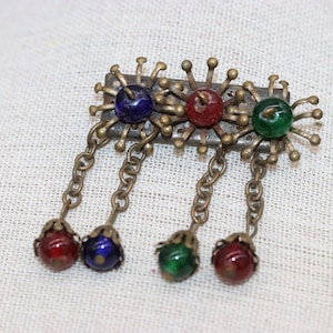 Vintage Unsigned Miriam Haskell Brooch Pin Early Haskell 1930s