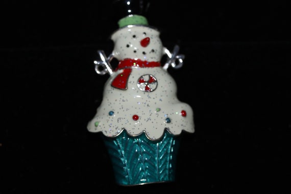 Vintage Signed Miriam Haskell Enamel Snowman Broo… - image 5