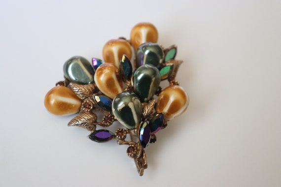 Vintage Unsigned 1940s Miriam Haskell Brooch Pin … - image 1