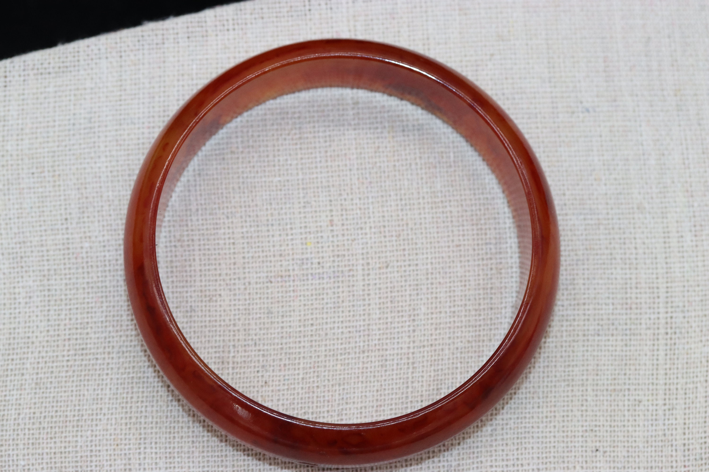 Vintage Bakelite 3/4 Rootbeer Bangle Bracelet Tested With