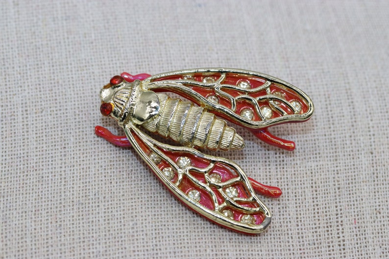 Vintage Unsigned Wasp Insect Enamel Gold Tone Metal Brooch Pin - Etsy