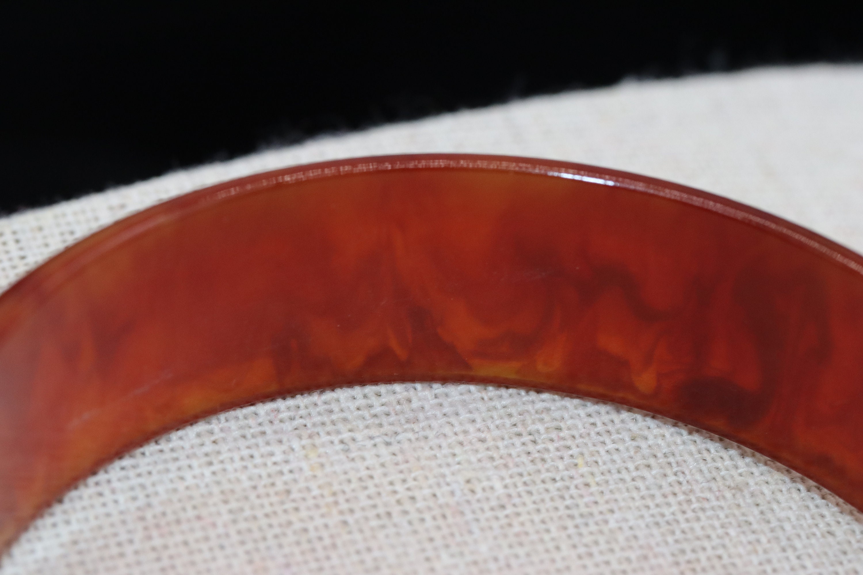 Vintage Bakelite 3/4 Rootbeer Bangle Bracelet Tested With