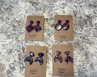 Navy colored earring