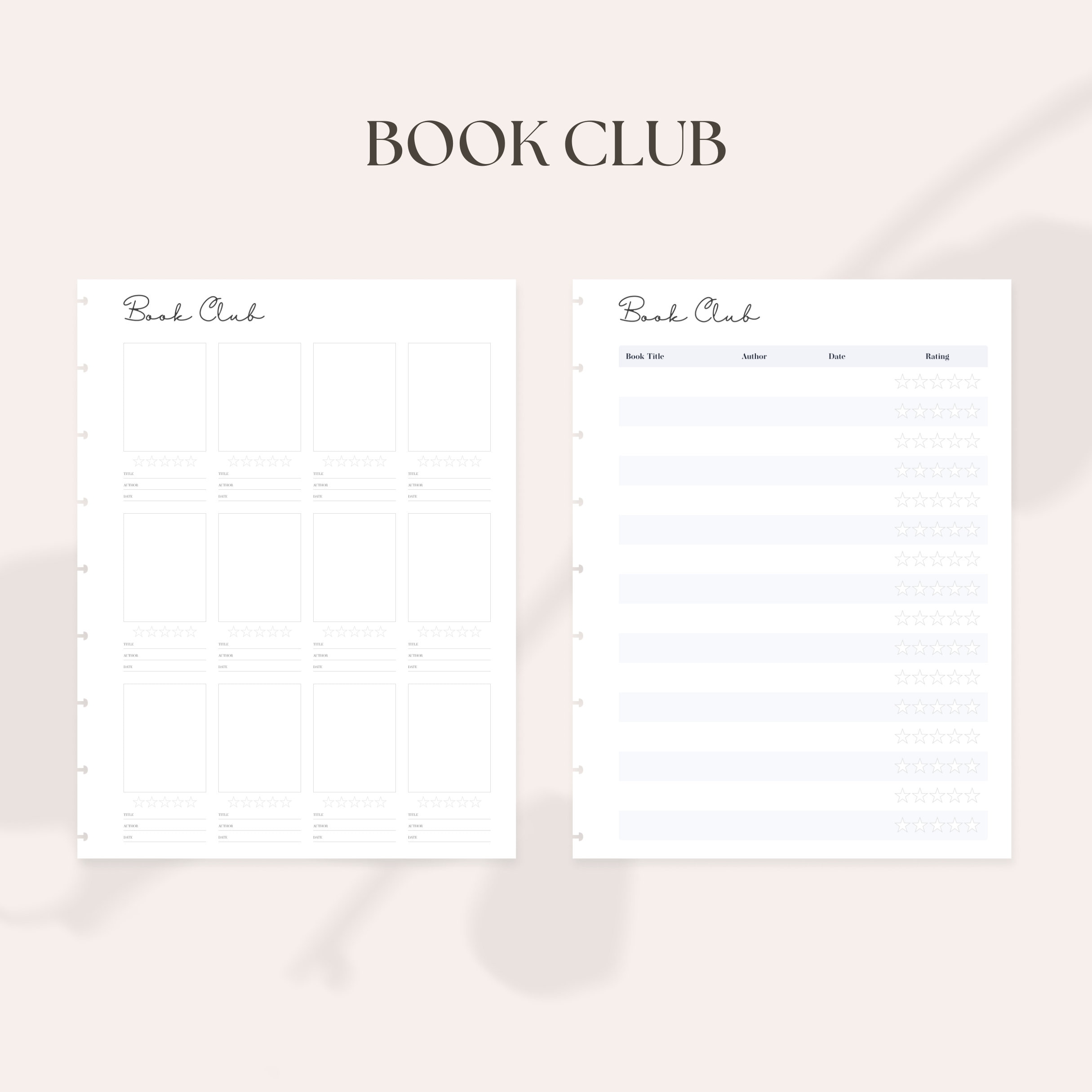 Reading Journal & Planner Inserts the Happy Planner Etsy