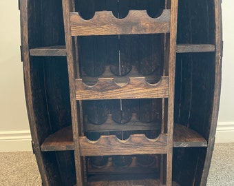 Whiskey Barrel Wine Rack