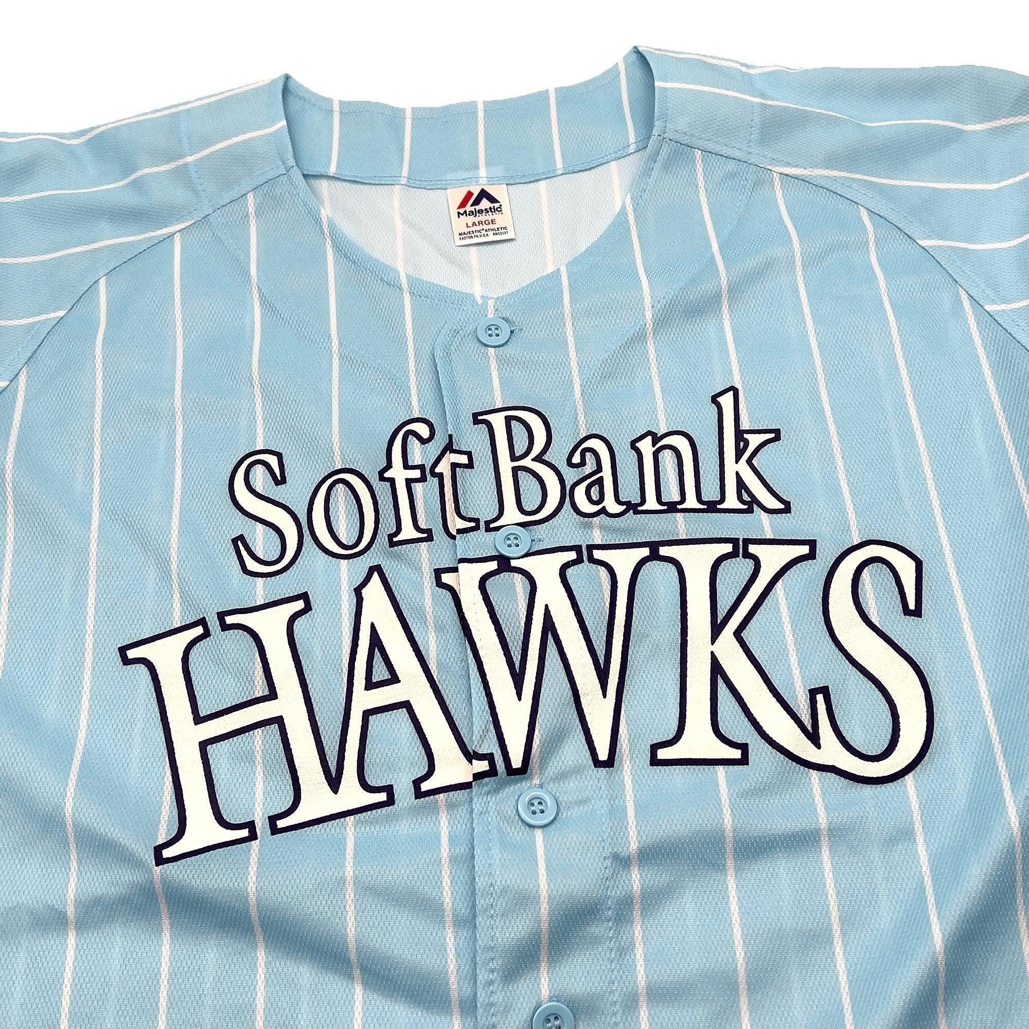 Limited Retro Majestic Japan Softbank Hawks Baseball Jersey 2019