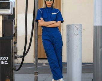 Coverall Shorts,38' Vintage Coverall Short, Short Sleeve Coverall