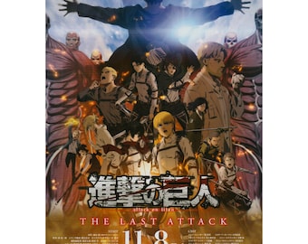 Nuovo mini poster anime giapponese Chirashi di Attack on Titan - The Last Attack