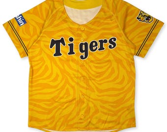 Rare Hanshin Tigers Official Kids Club Mizuno Baseball Shirt Size