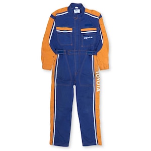 Jdm Retro Toyota Corolla Tecno Jumpsuit Coveralls Mechanic Suite Tsunagi Orange