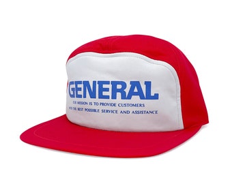 New Vintage Showa Era Nisseki Japan General Gas Station Mechanic Cap Hat Red