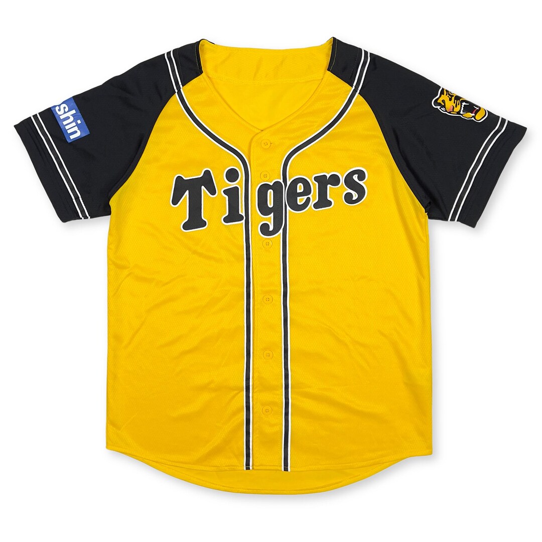 Retro Japan Hanshin Tigers Two Tone Baseball Light Jersey