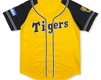 Retro Japan Hanshin Tigers Two Tone Baseball Light Jersey Yellow