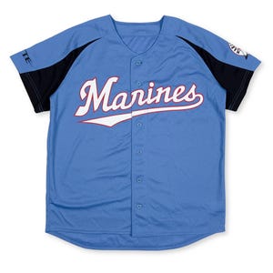 Genuine Japan NPB Chiba Lotte Marines Baseball Fan Jersey Away Blue