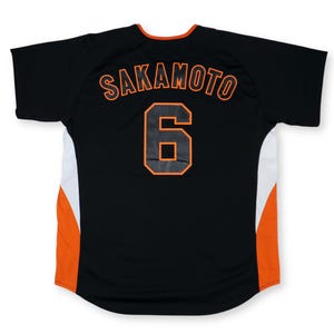 Retro Ikkyu Japan NPB Tokyo Yomiuri Giants Hayato Sakamoto Baseball Jersey Black