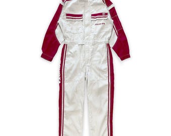 Mono de verano JDM Retro Toyota Tecno para mecánico, color rojo Tsunagi