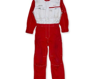 Genuine Retro Japan JDM Nissan Summer Tsunagi Mechanics Jumpsuit Coverall Uniform Red