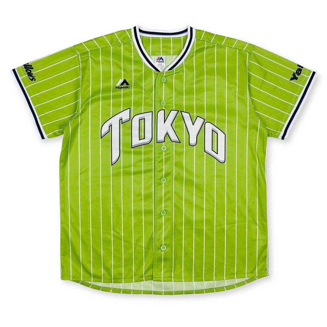 New Majestic Japan NPB Tokyo Yakult Swallows Baseball Jersey Green