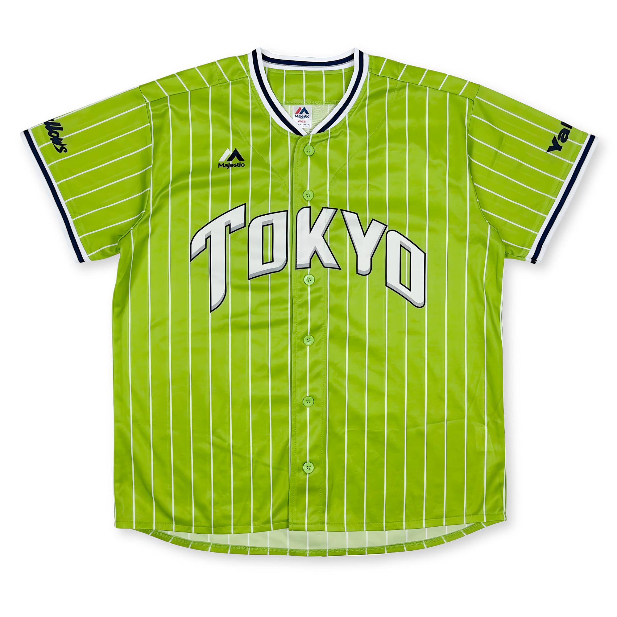 New Majestic Japan NPB Tokyo Yakult Swallows Baseball Jersey Green