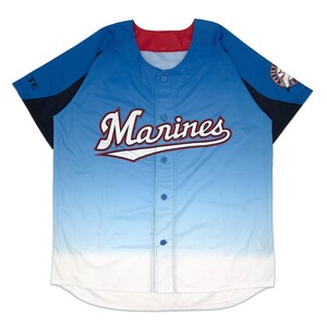 New Retro Japan NPB Chiba Lotte Marines Baseball Promotional Jersey Blue