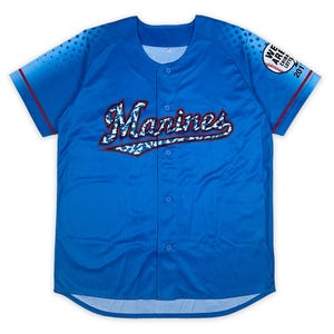 New Japan NPB Chiba Lotte Marines Baseball Promotional Jersey Blue 2017