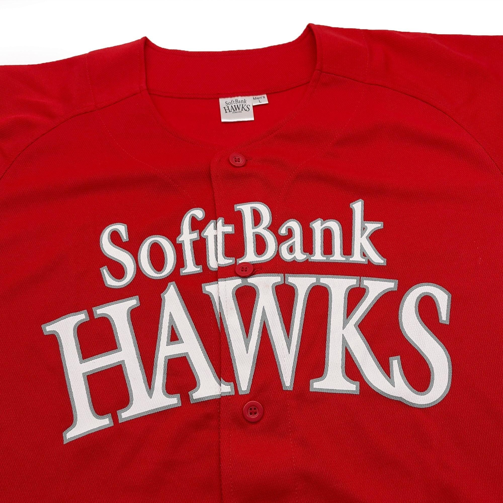 Maillot Baseball Vintage NPB Softbank Hawks 2010 Rouge - Neuf, Unisexe, Japon