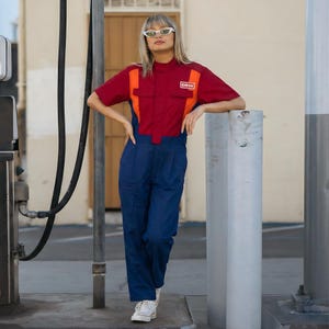 New Japan Eneos Oil Short Sleeve Summer Mechanic Jumpsuit Coveralls Tsunagi