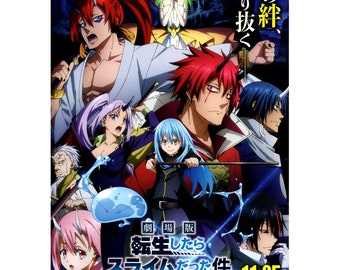 Japanese Chirashi Movie Anime Poster Tensei Shitara Slime Datta Ken Movie 2022